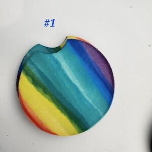 Set Of 2‎ Custom Made Neoprene Car Coasters